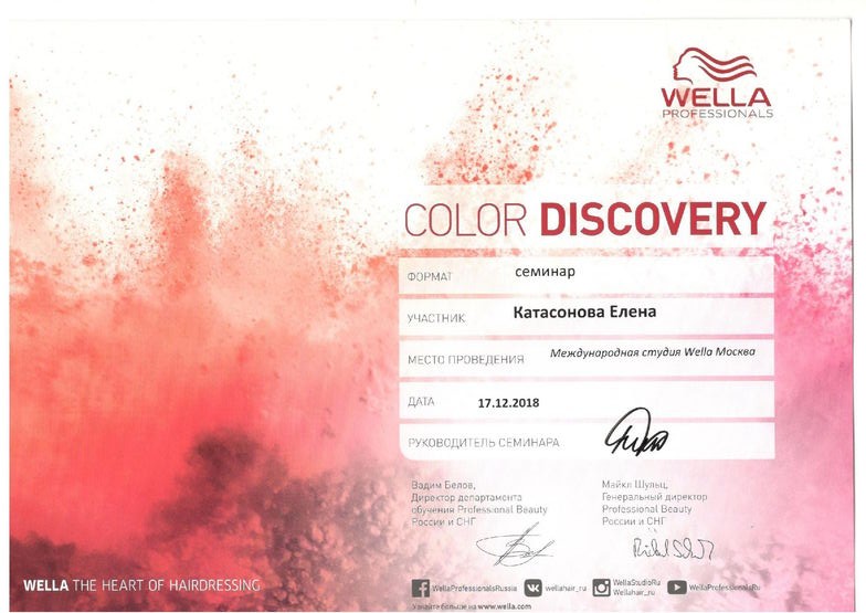 2018 color discovery wella